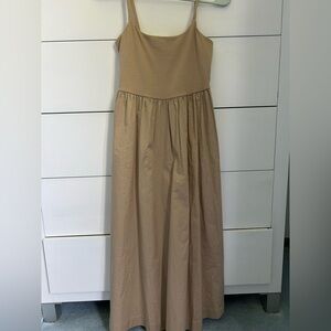 Linen Maxi Dress - Camel/Tan